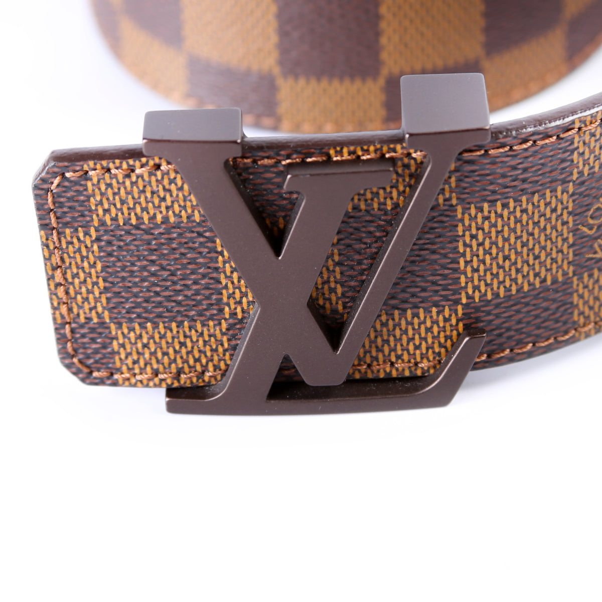 Louis Vuitton Initiales 40MM Reversible Damier Ebene/Leather Belt Size 46/115 Louis Vuitton LV Initiales 40mm Reversible Belt | Chicago  main image 4