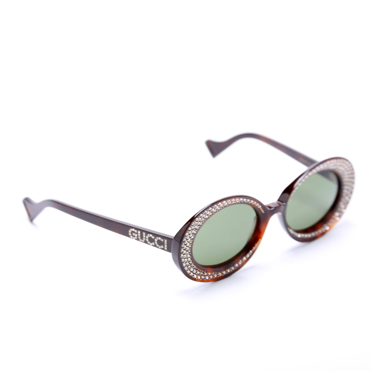 GG0618S Crystal Oval Acetate Sunglasses display picture 1