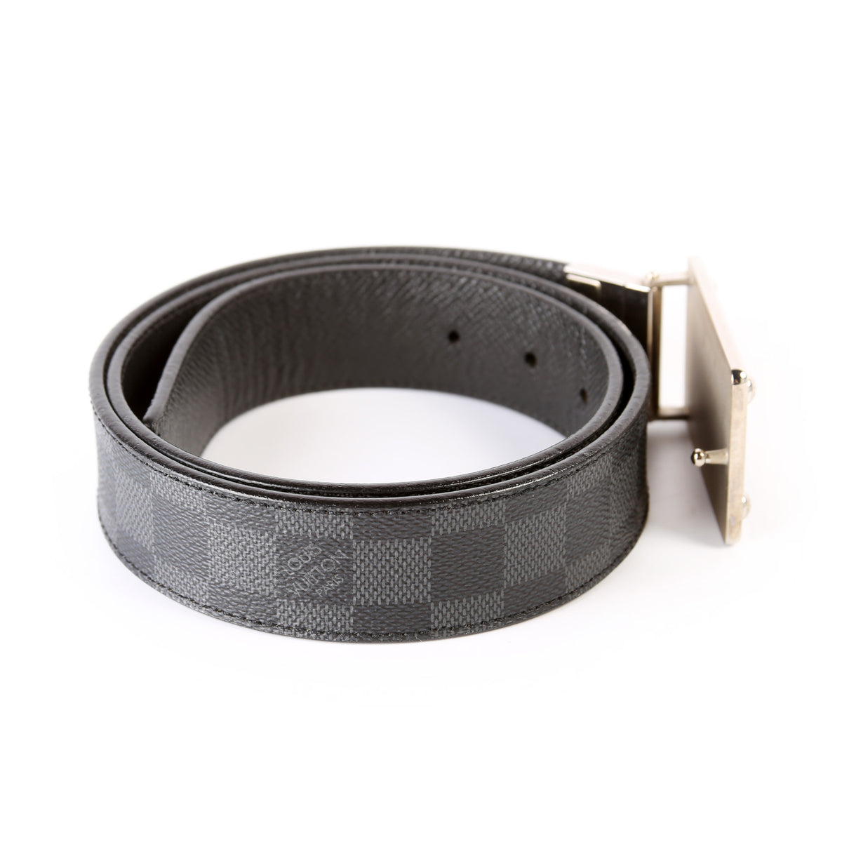 LV Inventeur 35MM Damier Graphite/Leather/ Reversible Belt 