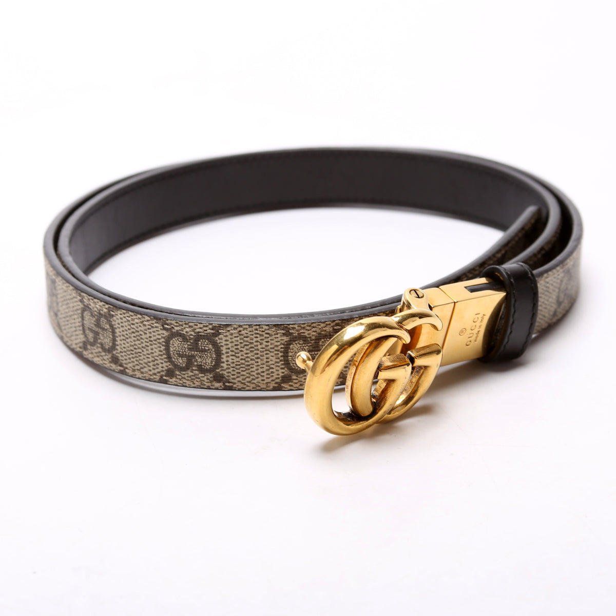 NWT Gucci GG Supreme Monogram Marmont GG Thin Belt 90 36 Reversible Pink 659418 Gg buckle leather belt Gucci Multicolour size 90 cm in  main image 3