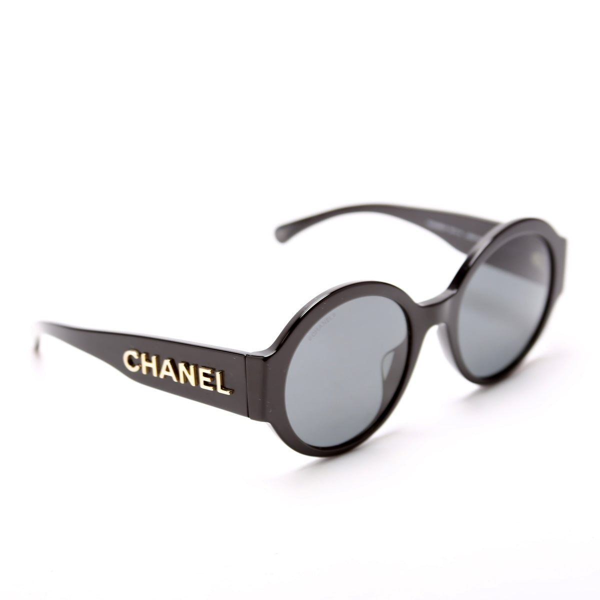 CHANEL サングラス 5410-A サイド ロゴ ブラック ラウンド 黒 5410-A Round Sunglasses Black