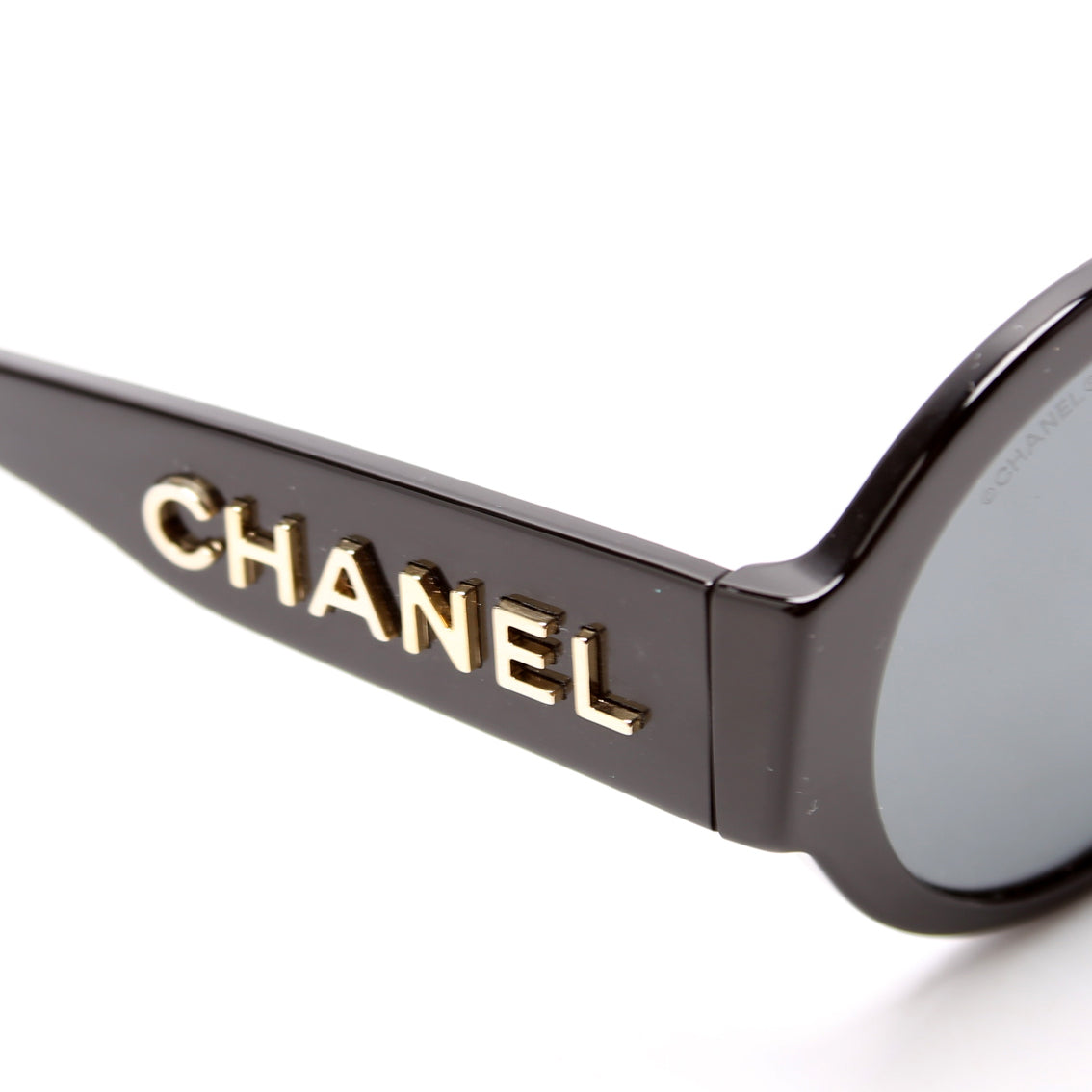 CHANEL サングラス 5410-A 5410-A Round Sunglasses Black
