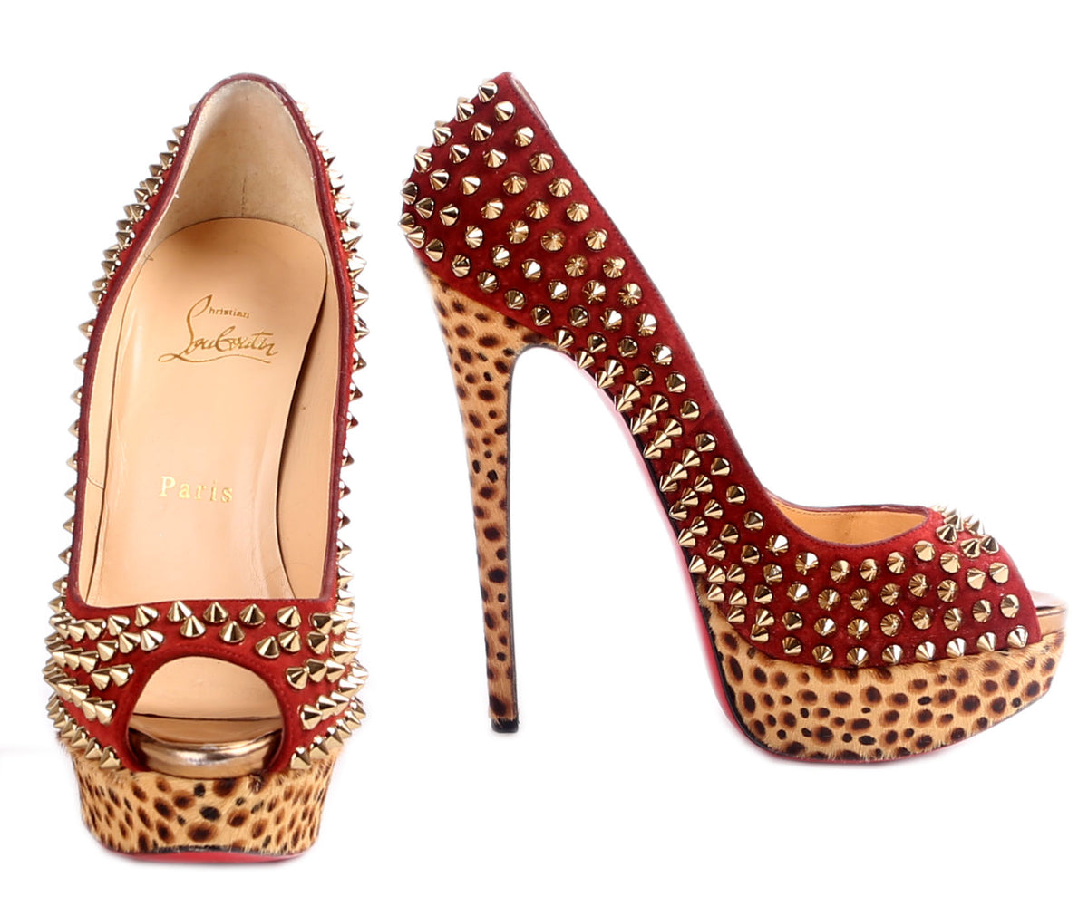 Louboutin lady peep fashion spikes