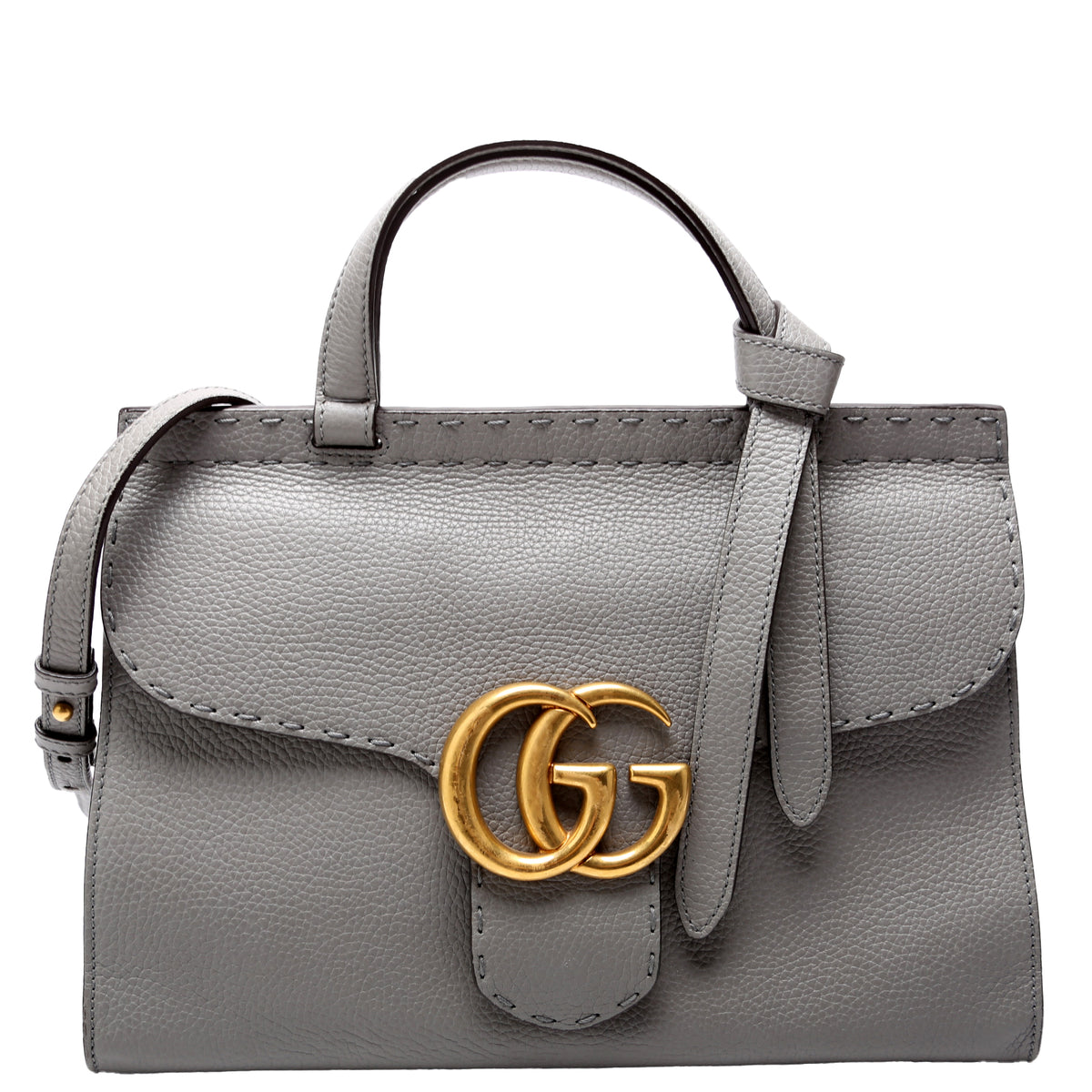 421890 Marmont Top Handle Small Grey
