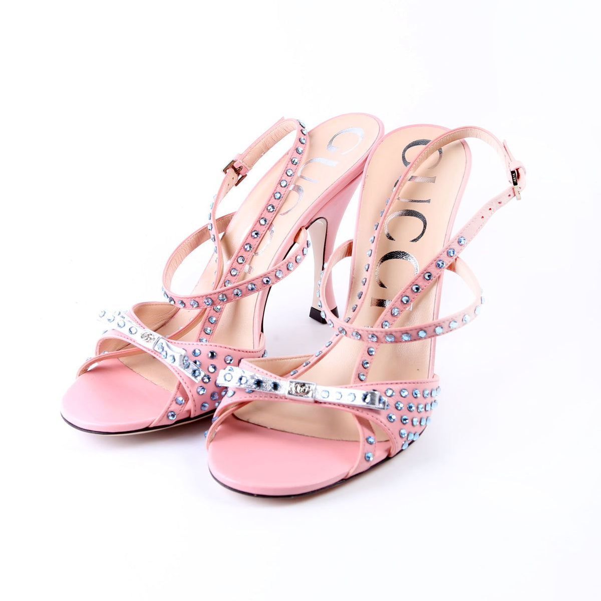 Crystal Embellished Slingback Sandals Size 37.5 Pink Crystal Embellished Slingback Sandals Size 37.5 Pink