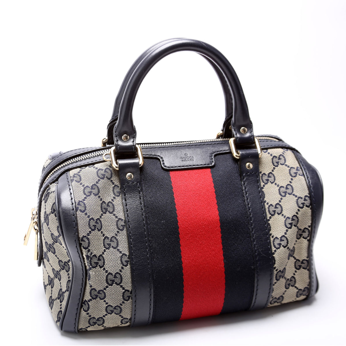 269876 GG Canvas Small Boston Navy