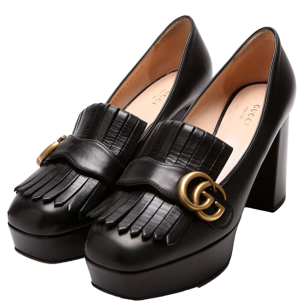 【美品】 GUCCI パンプス ブラック 24.5～25cm GUCCI グッチ 670393 17K10 ブーツ レディース シューズ