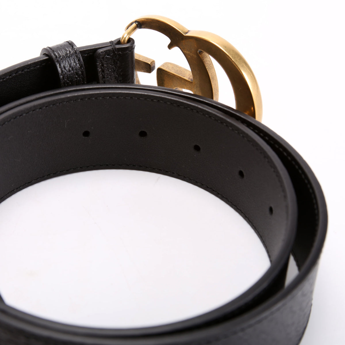 Gucci Marmont Gg Leather Black with Shiny Buckle 90 36 406831(Sku 6872) Belt 406831 GG Marmont Belt Sz 90/36 main image 2