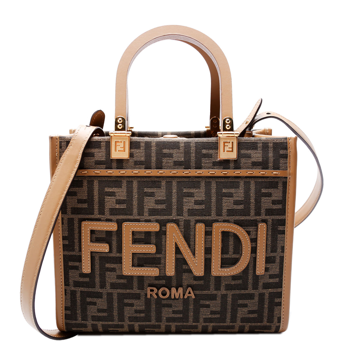 8BH394 Sunshine Shopper Small FF Canvas Brown