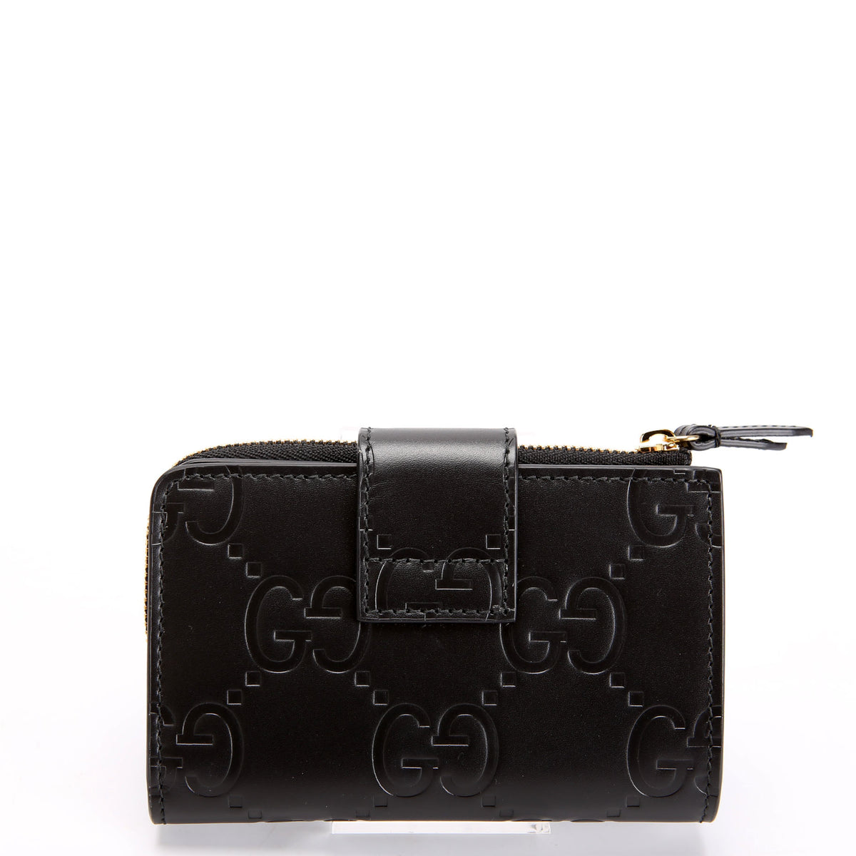 790131 Jumbo GG Leather Medium Bifold Wallet Black