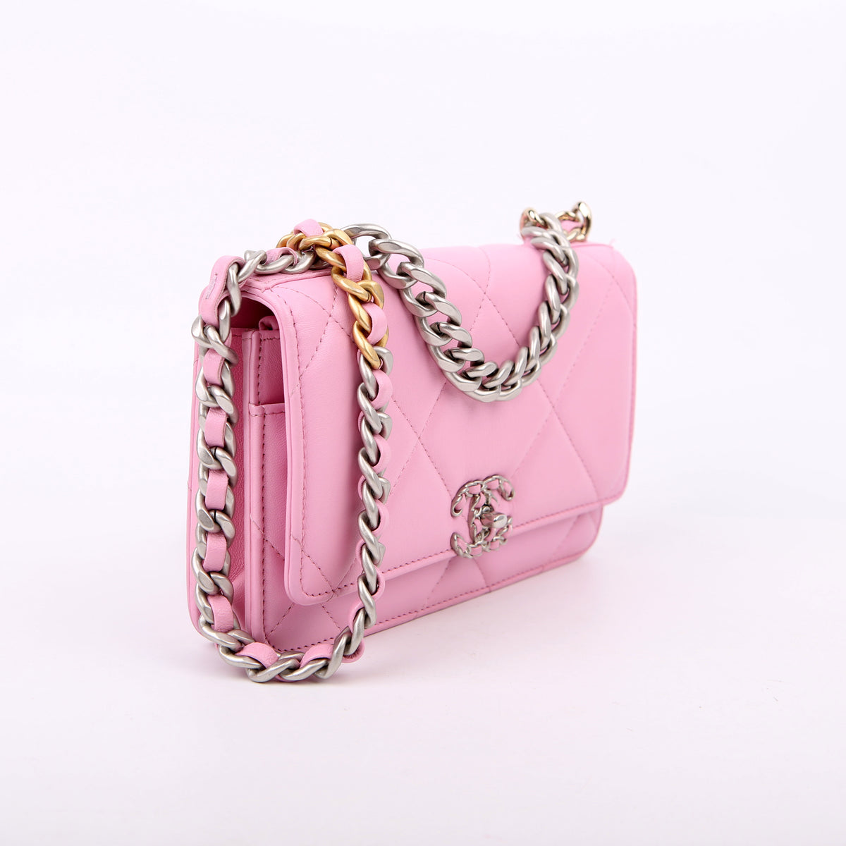 Chanel 19 WOC Quilted Lambskin RFID Pink
