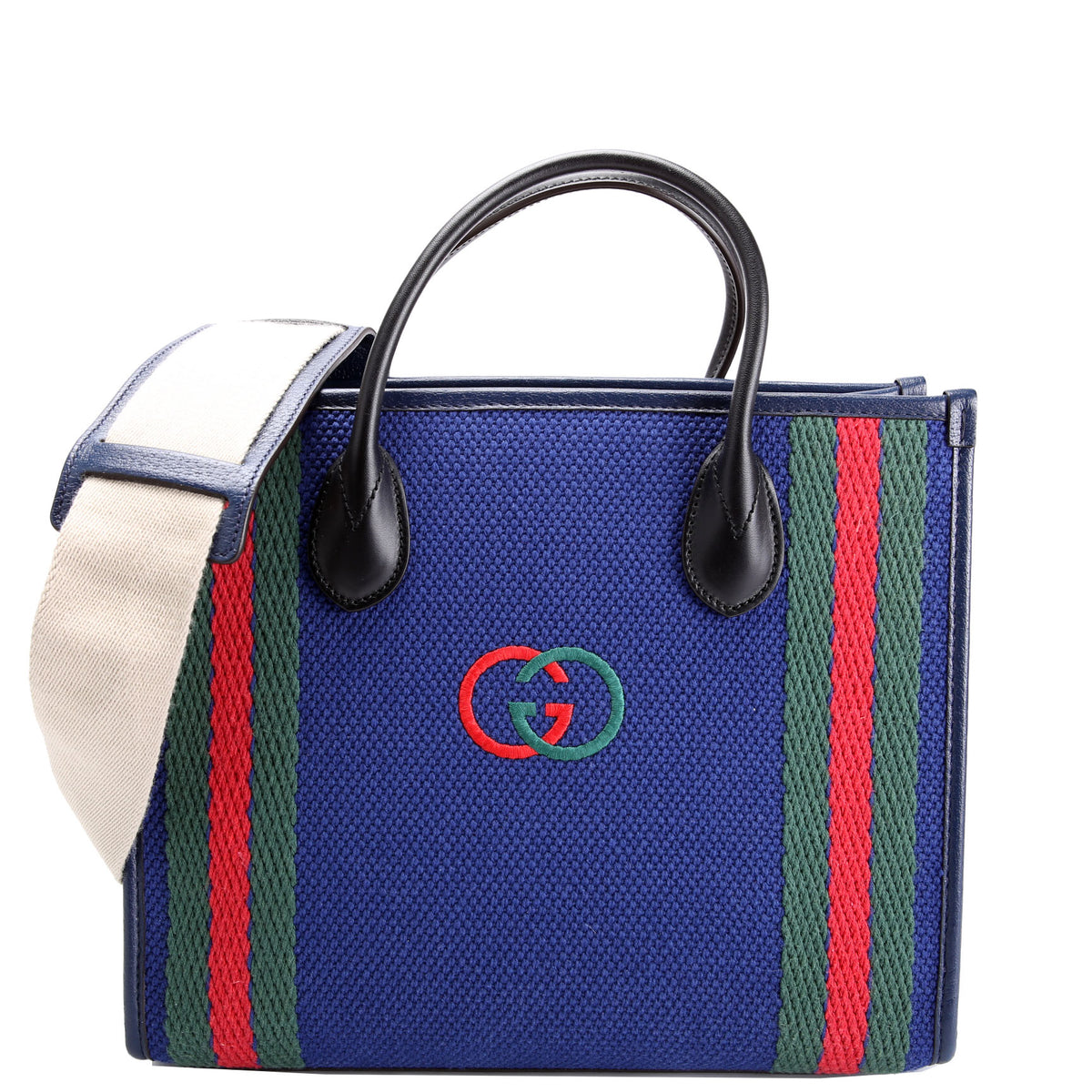 Interlocking G Sherry Line Canvas Tote