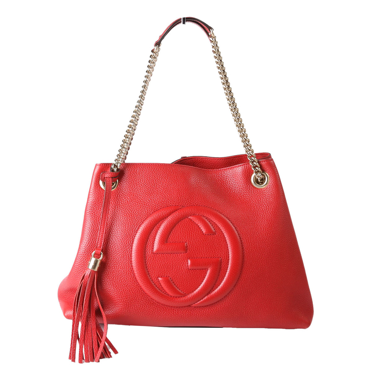 536196 Soho Chain Tote Newer Red