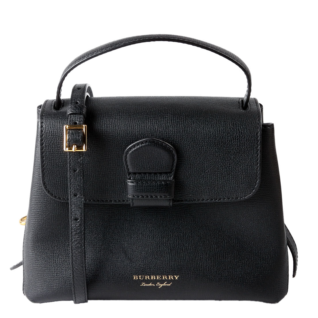Camberley House Check Leather Top Handle Black/Beige