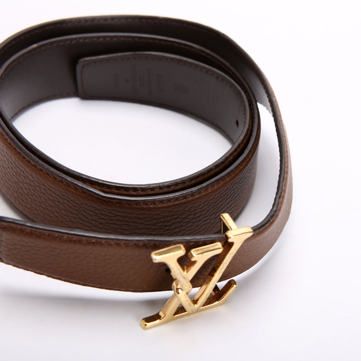 LOUIS VUITTON　レザー　ベルト　茶　3428 LV Attract 35MM Reversible Leather Belt Size 90/36 Brown