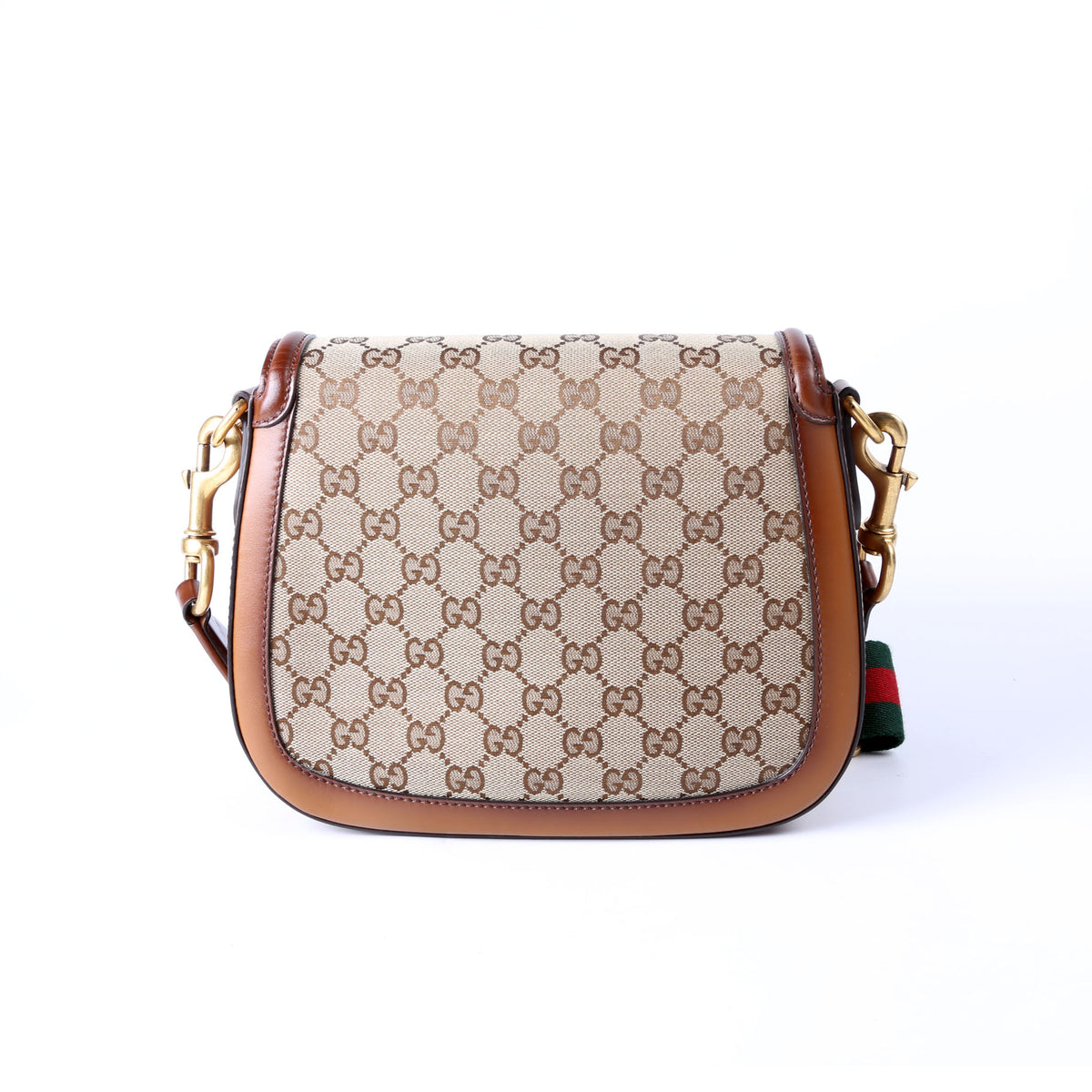 GUCCI レッド スエード バックパック 383848 GG Canvas Lady Web Original Shoulder Bag