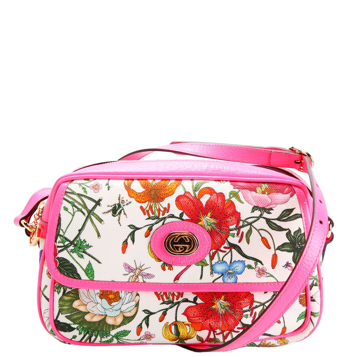 550147 Flora Canvas Crossbody Pink
