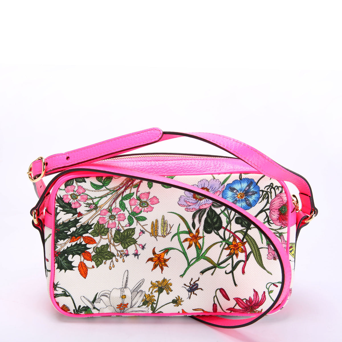 550147 Flora Canvas Crossbody Pink