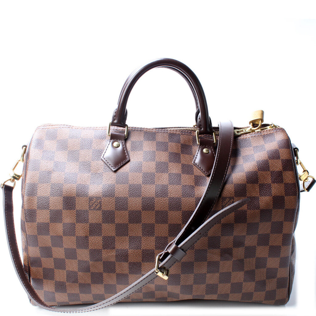 Louis Vuitton 2020 Damier Ebene Speedy 35 Bandouliere - Brown