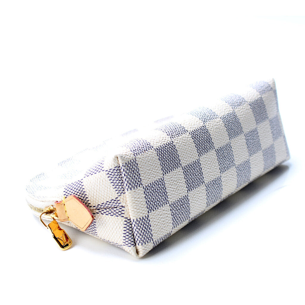 Louis Vuitton Cosmetic Pouch Damier Azur PM – The Luxe Pursuit