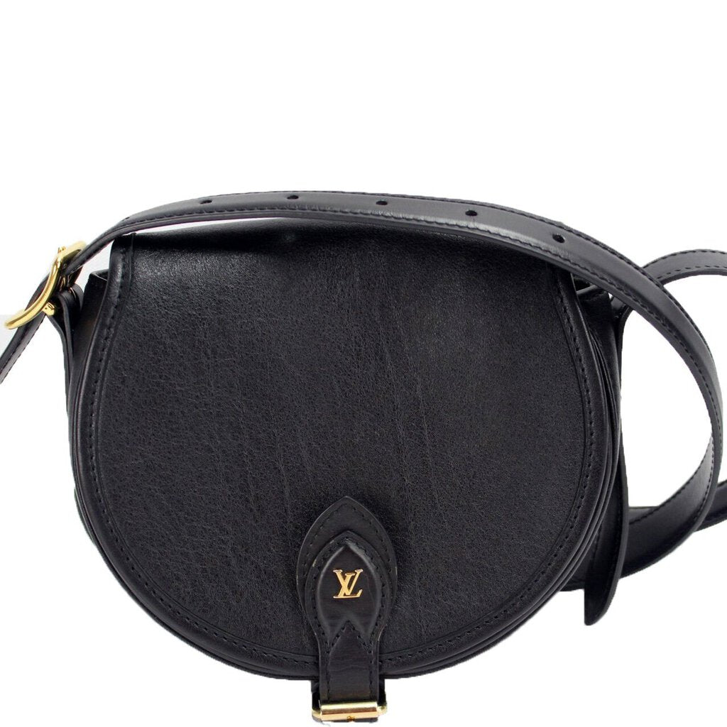 Louis Vuitton Black Smooth Calfskin Tambourin Gold Hardware, 2019 (Very Good), Womens Handbag