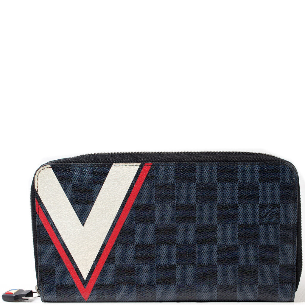 Authenticated Used LOUIS VUITTON Louis Vuitton Damier Cobalt Zippy