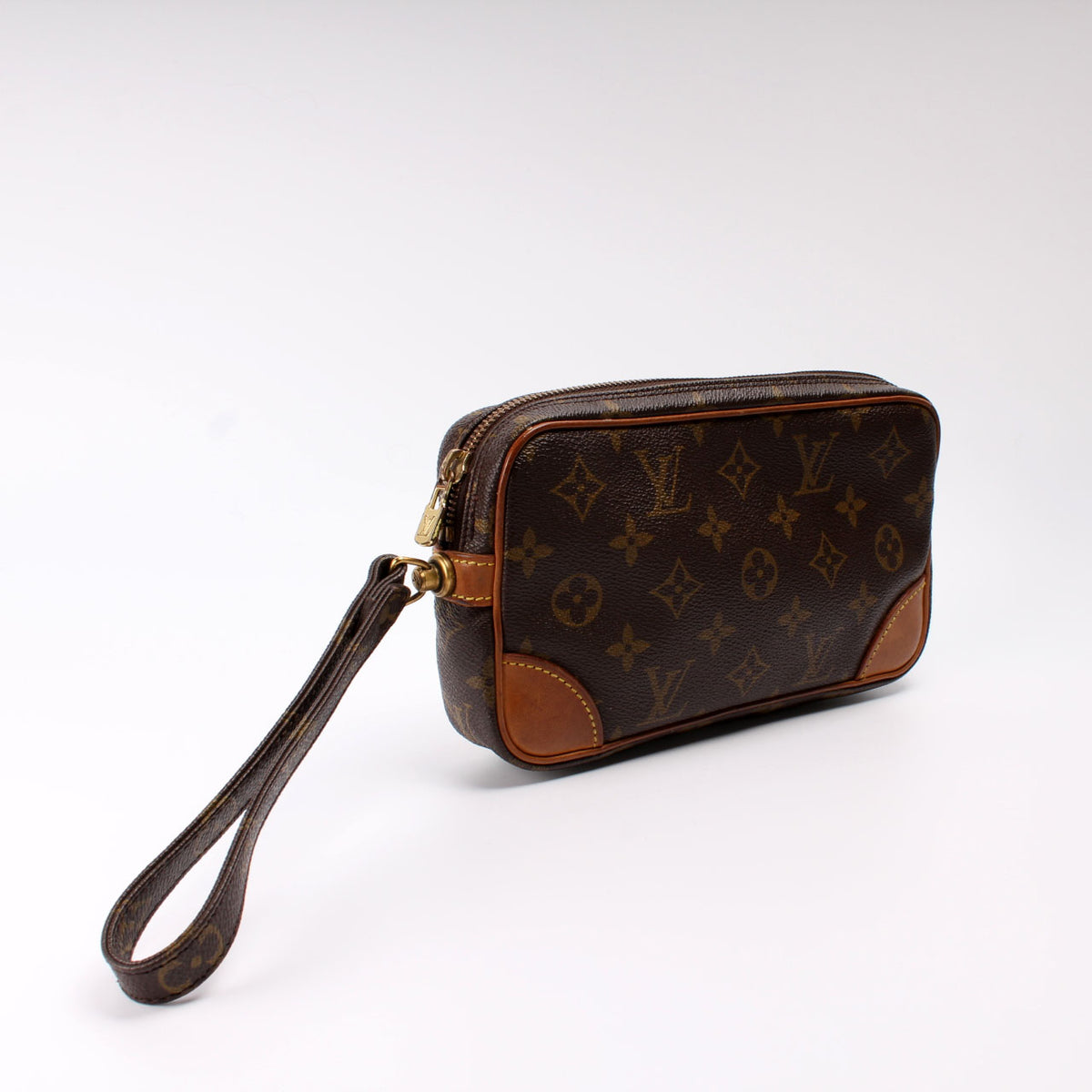 Auth Louis Vuitton Vintage Monogram MARLY DRAGONNE Clutch Hand Bag
