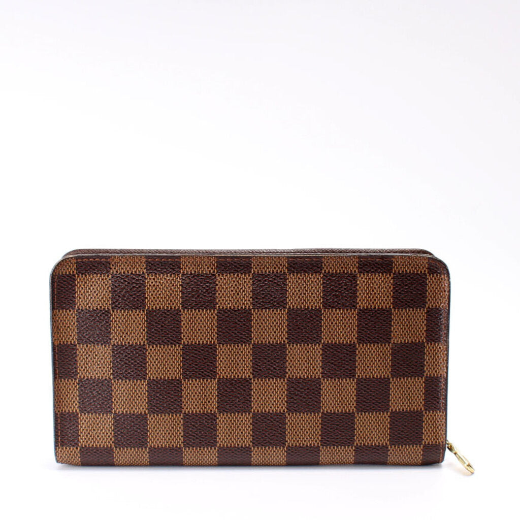 Louis Vuitton Damier Ebene Porte Monnaie Zip Wallet