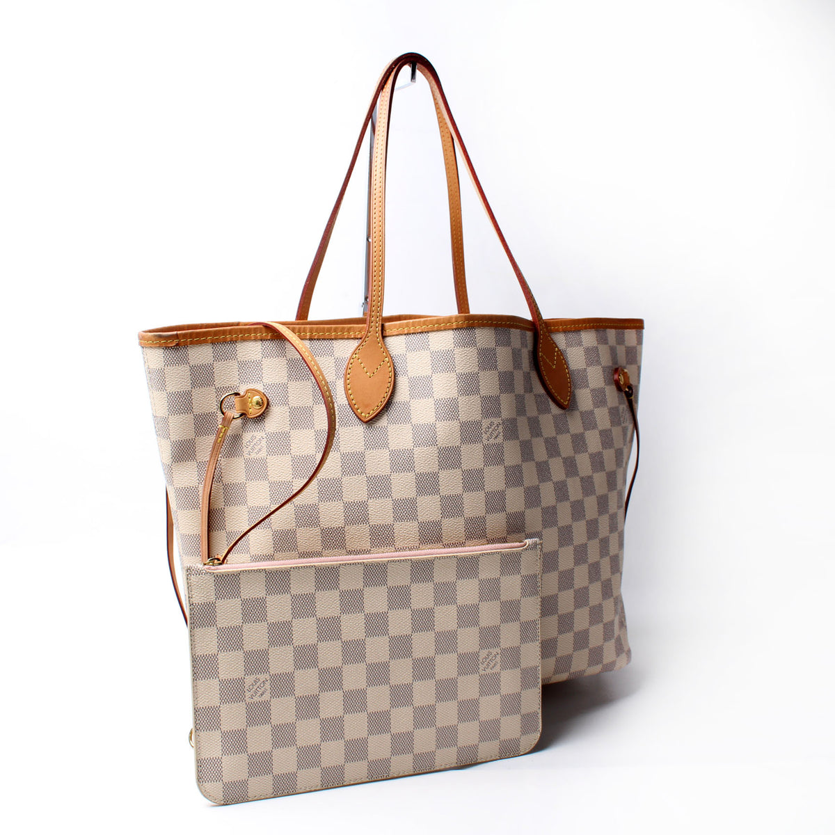 Neverfull MM W/ Wallet Damier Azur – Keeks Designer Handbags