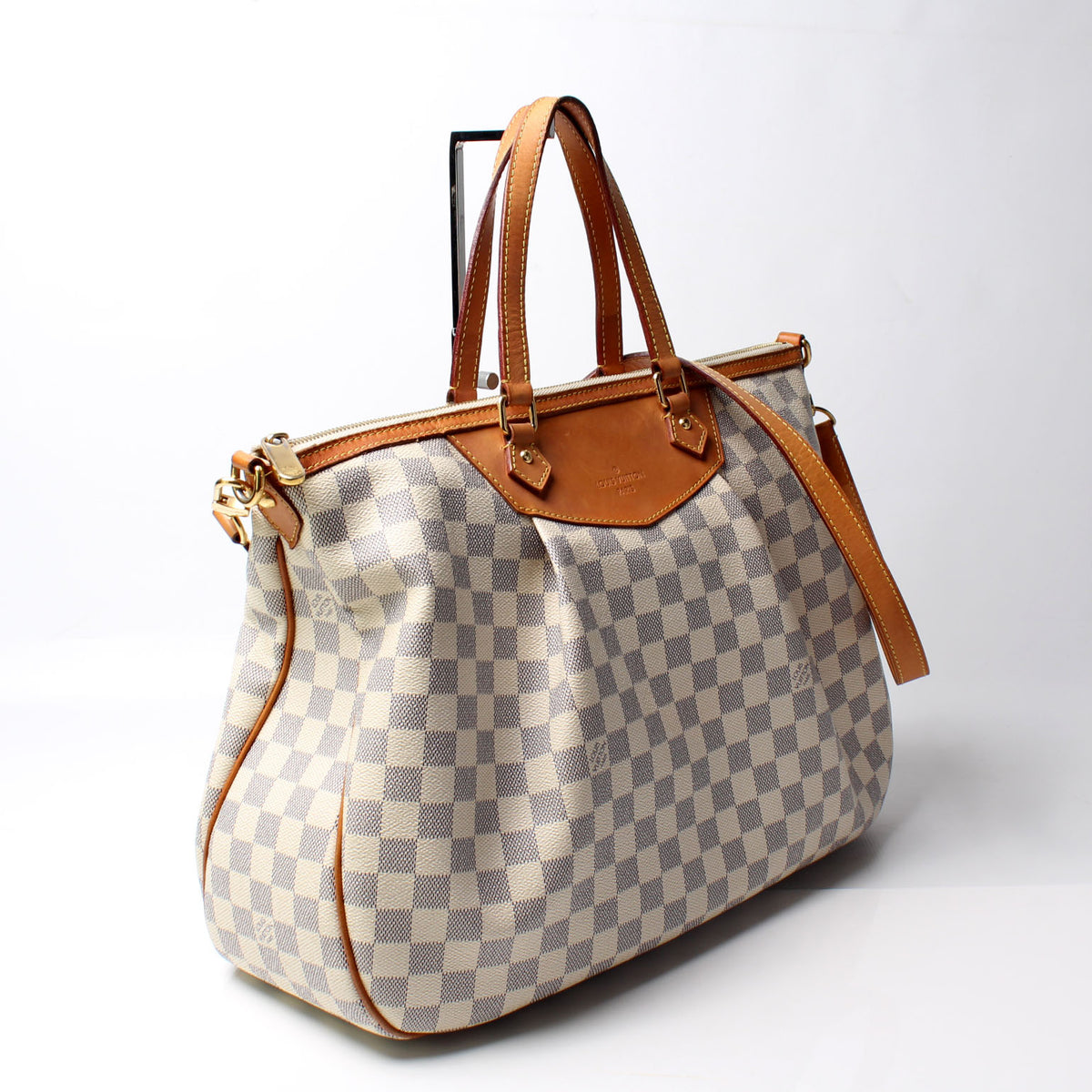 SOLD. Louis Vuitton Damier Azur Siracusa GM Bag. Very good condition. With  long strap and dust bag.