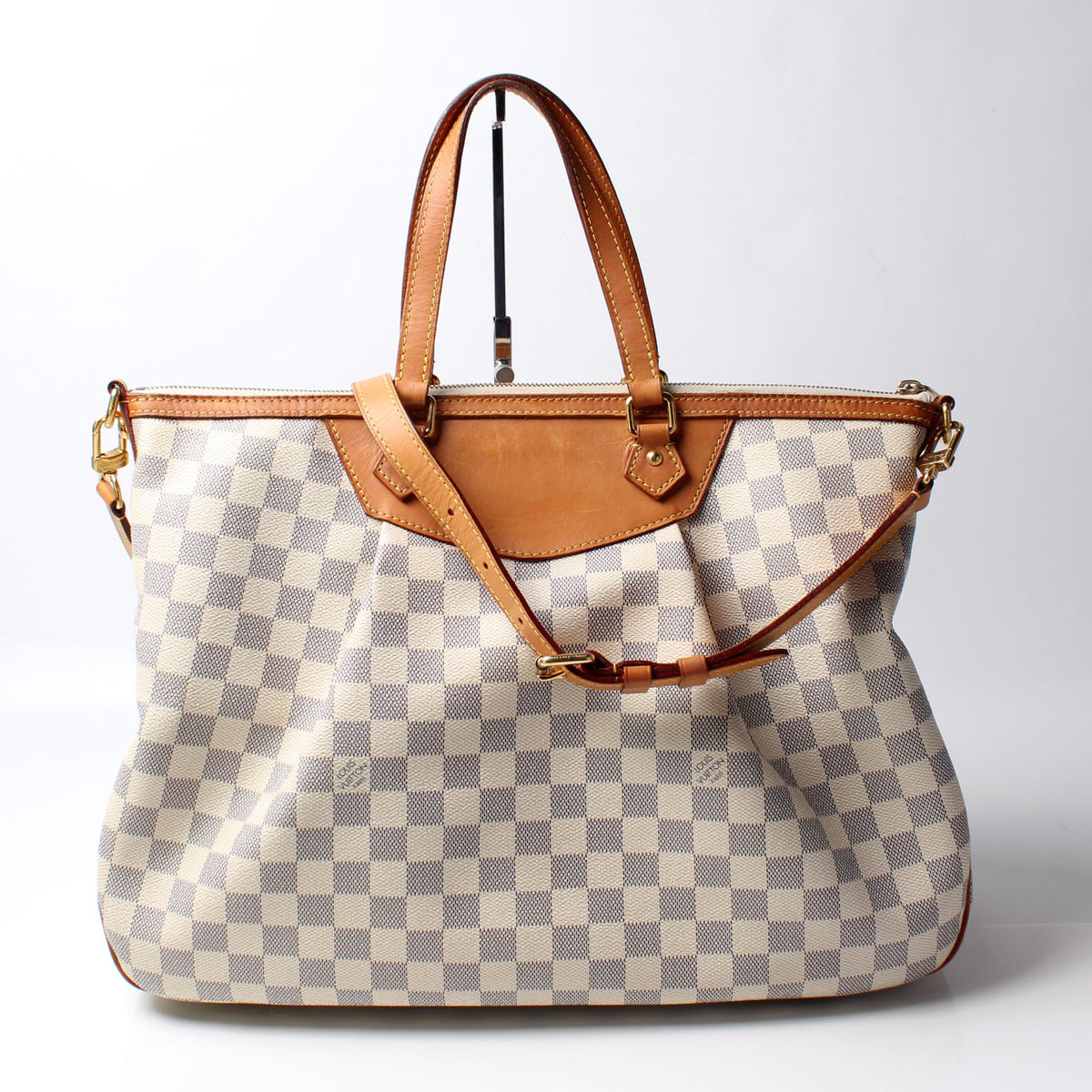 Louis Vuitton Damier Azur Siracusa GM - White Totes, Handbags