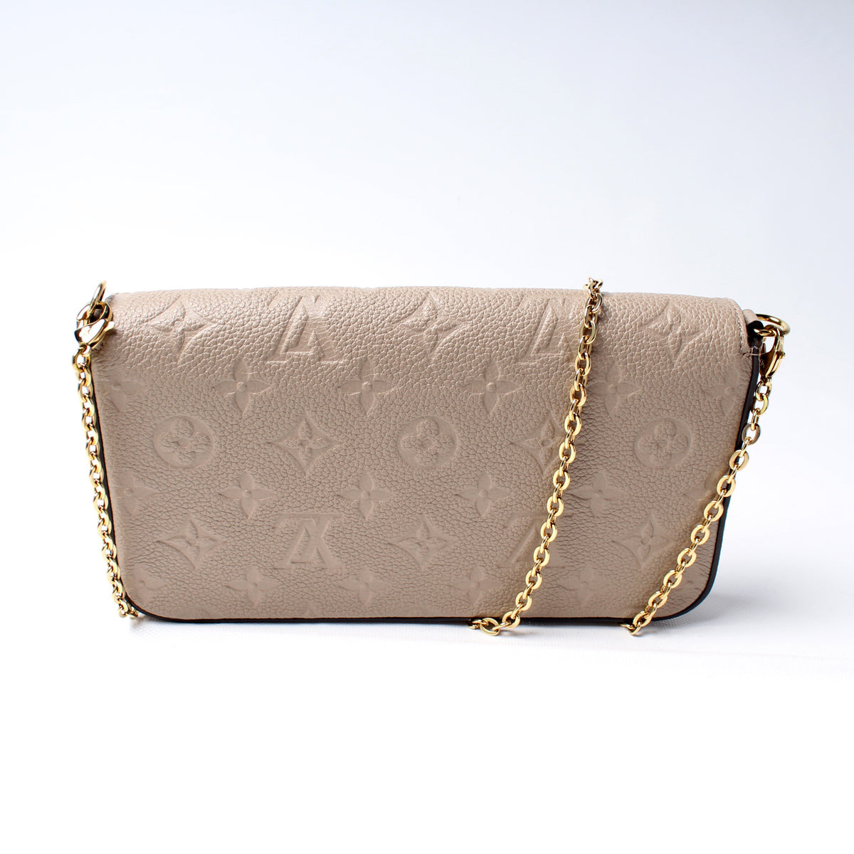 Pochette Felicie Bicolor Empreinte – Keeks Designer Handbags