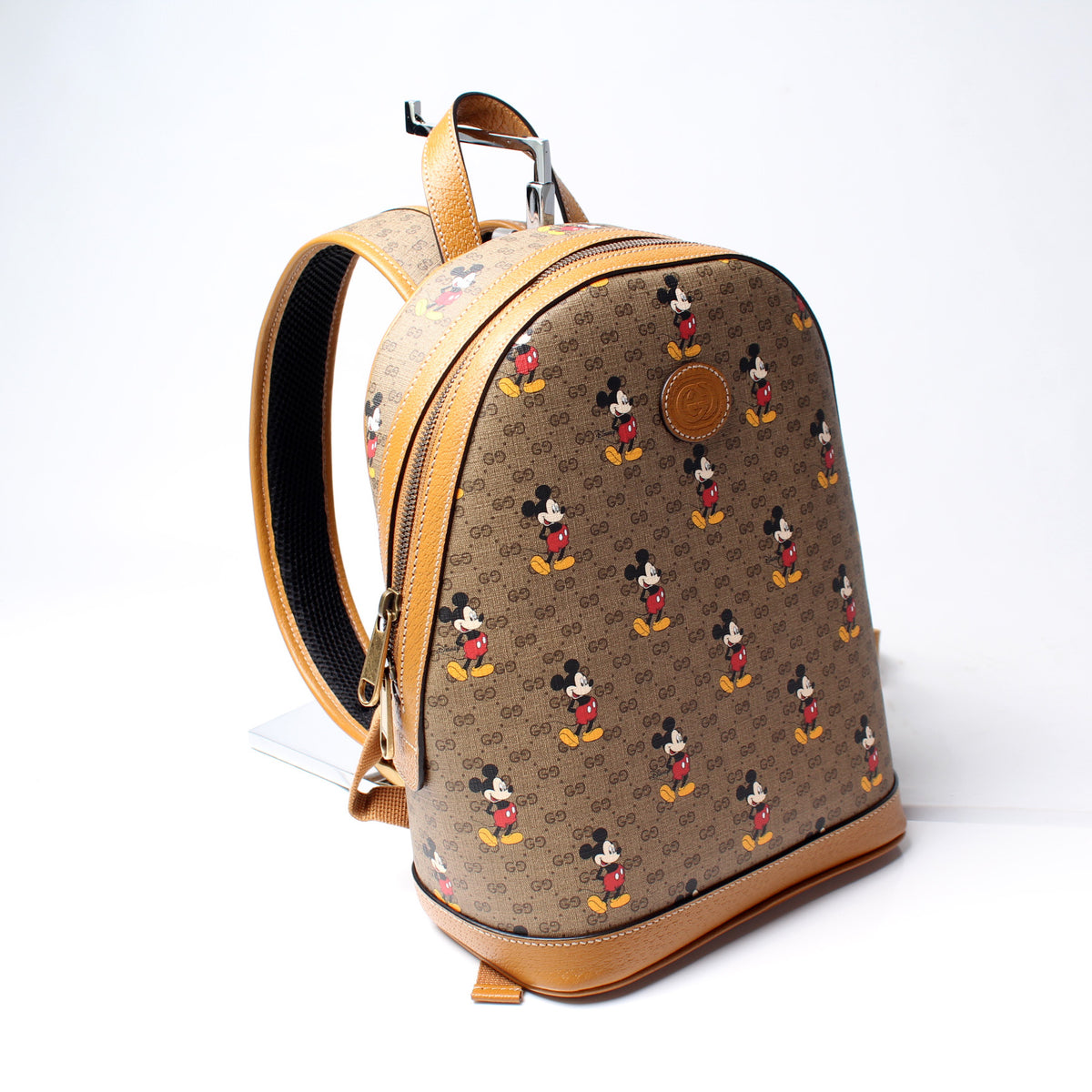 GUCCI Backpack Daypack 603898 Mickey backpack GG Supreme Canvas Brown –
