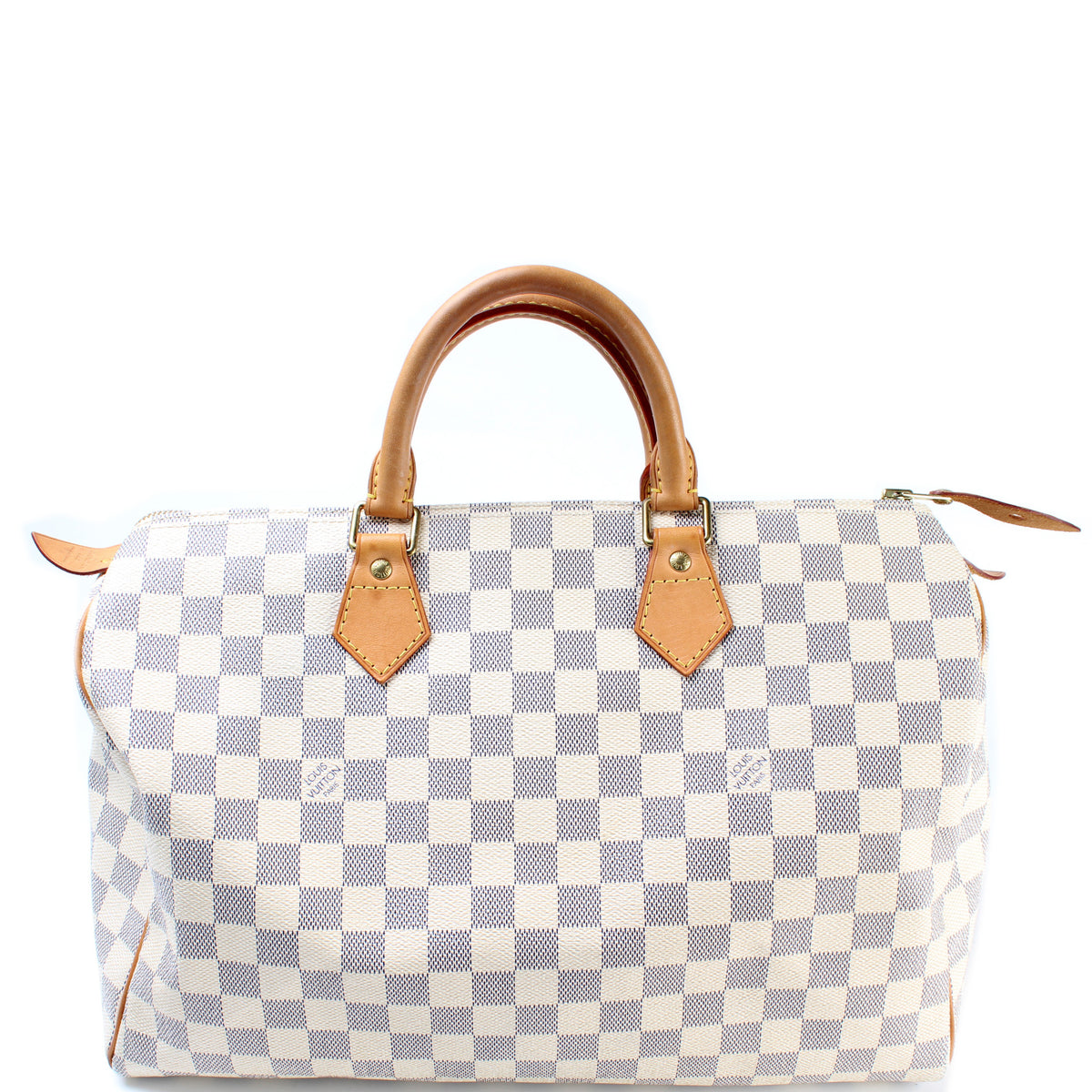 Speedy 35 Bandouliere Damier Azur – Keeks Designer Handbags