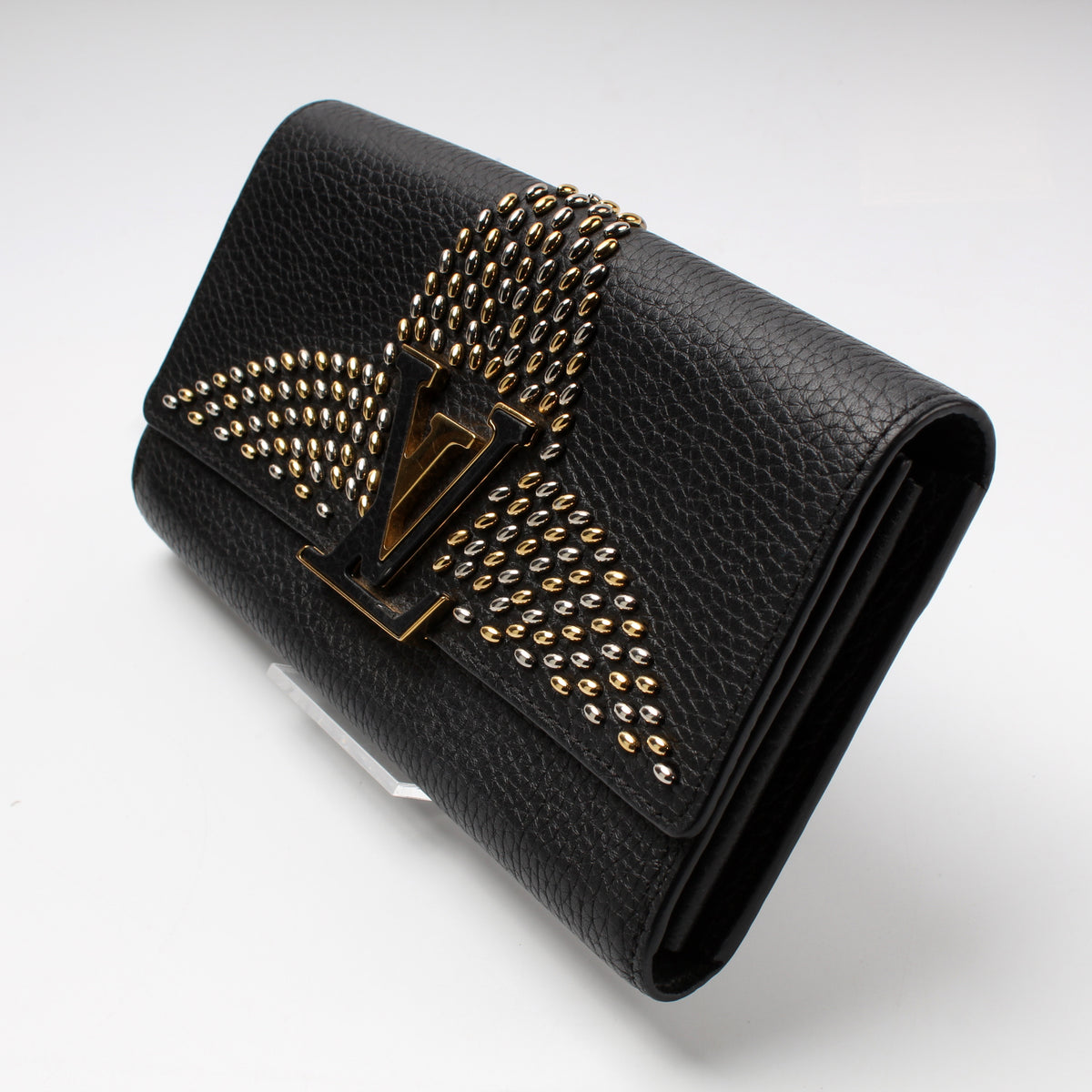 Louis Vuitton Capucines Compact Wallet Embellished Leather at