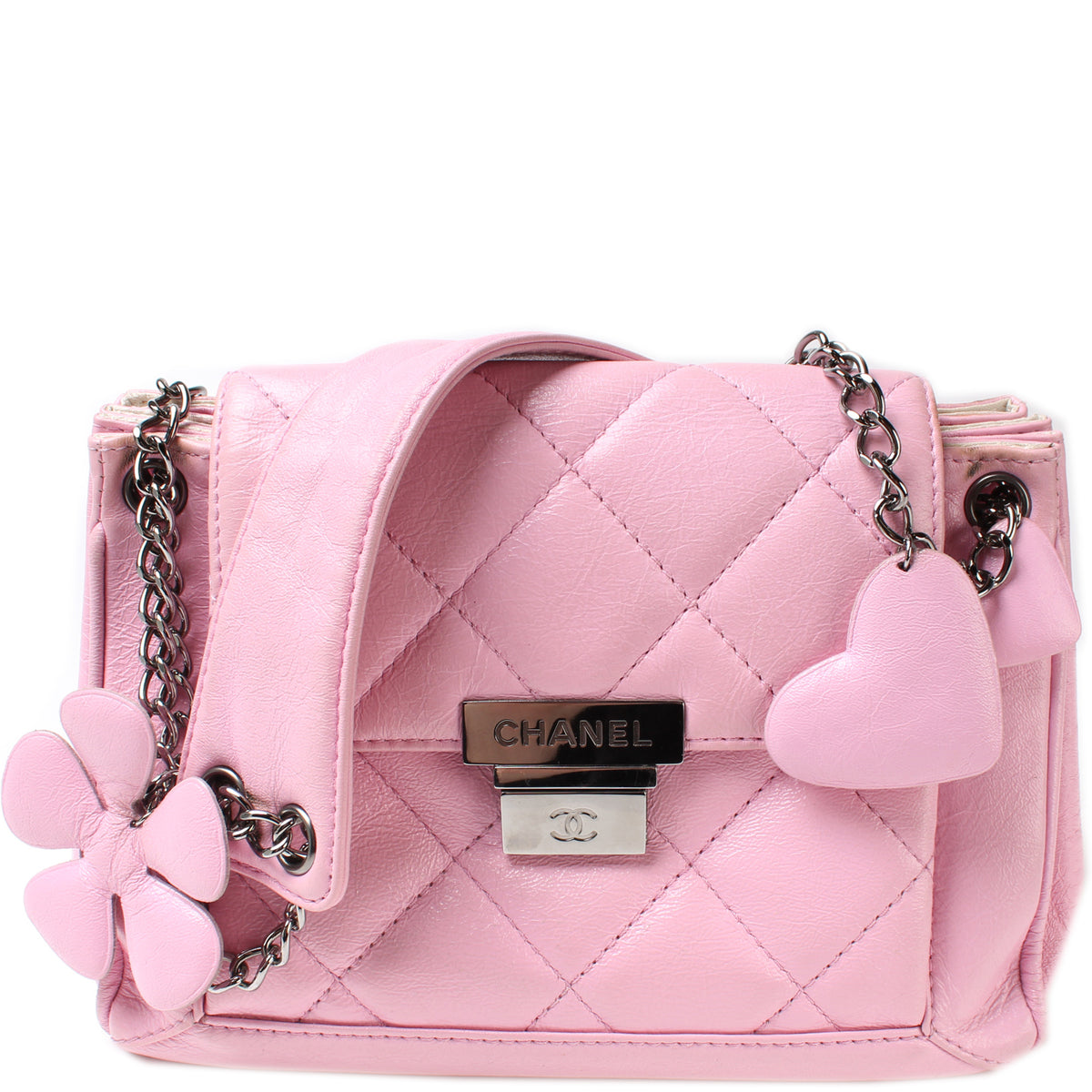 Gold Chain Prada Bag With Cute Pink Color Used No Noticeable Scratches Or  Stains