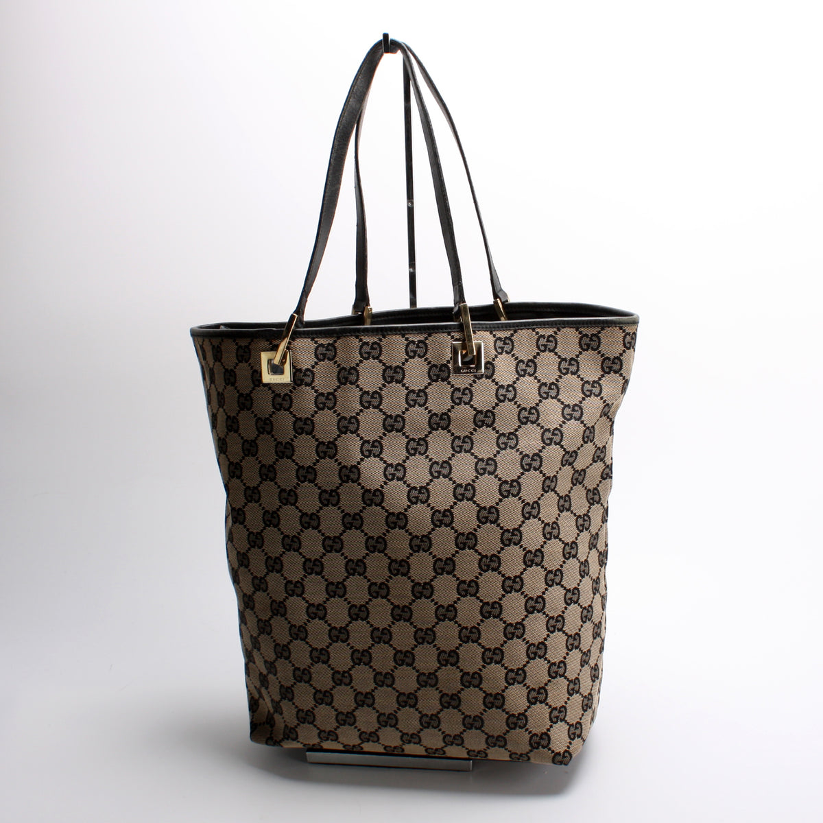 トートバッグ Gucci Medium Tote Bag In Printed Canvas GUCCI Leather-trimmed printed canvas tote | NET-A-PORTER