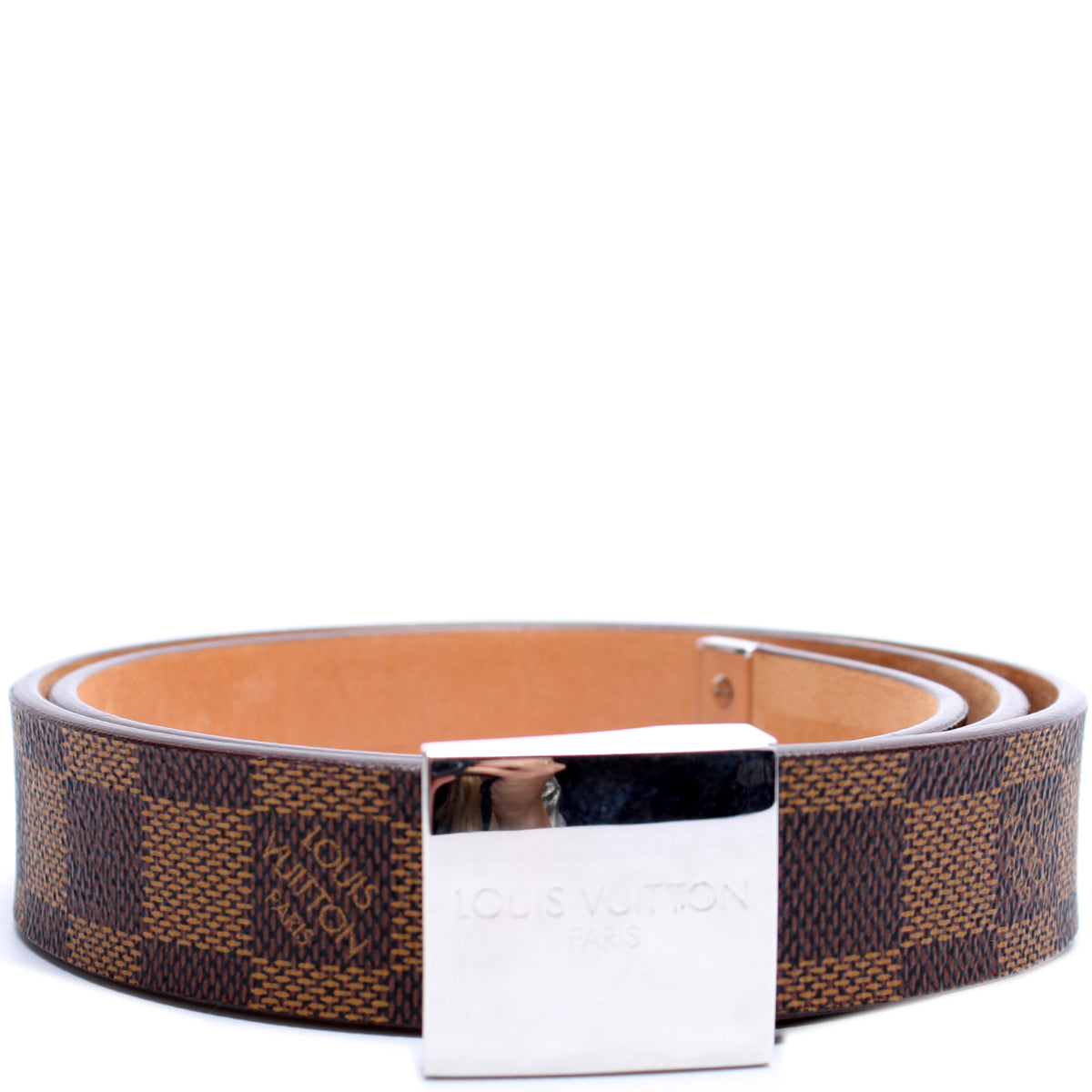 Leather belt Louis Vuitton White size 80 cm in Leather - 24906672