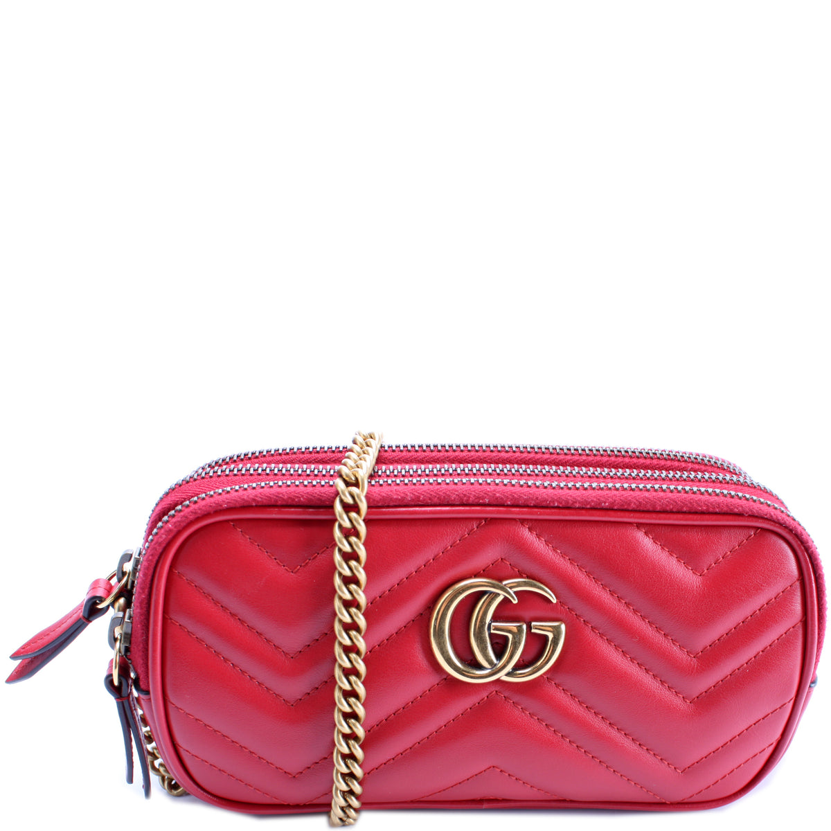 GUCCI GG Marmont Mini Chain Crossbody Bag Black 546581