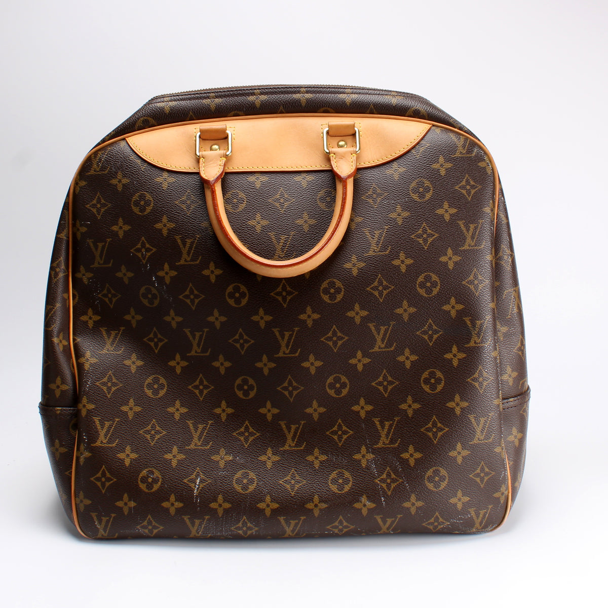 Authentic Louis Vuitton Travel Bag Evasion Brown Monogram Used LV Handbag  Vintag