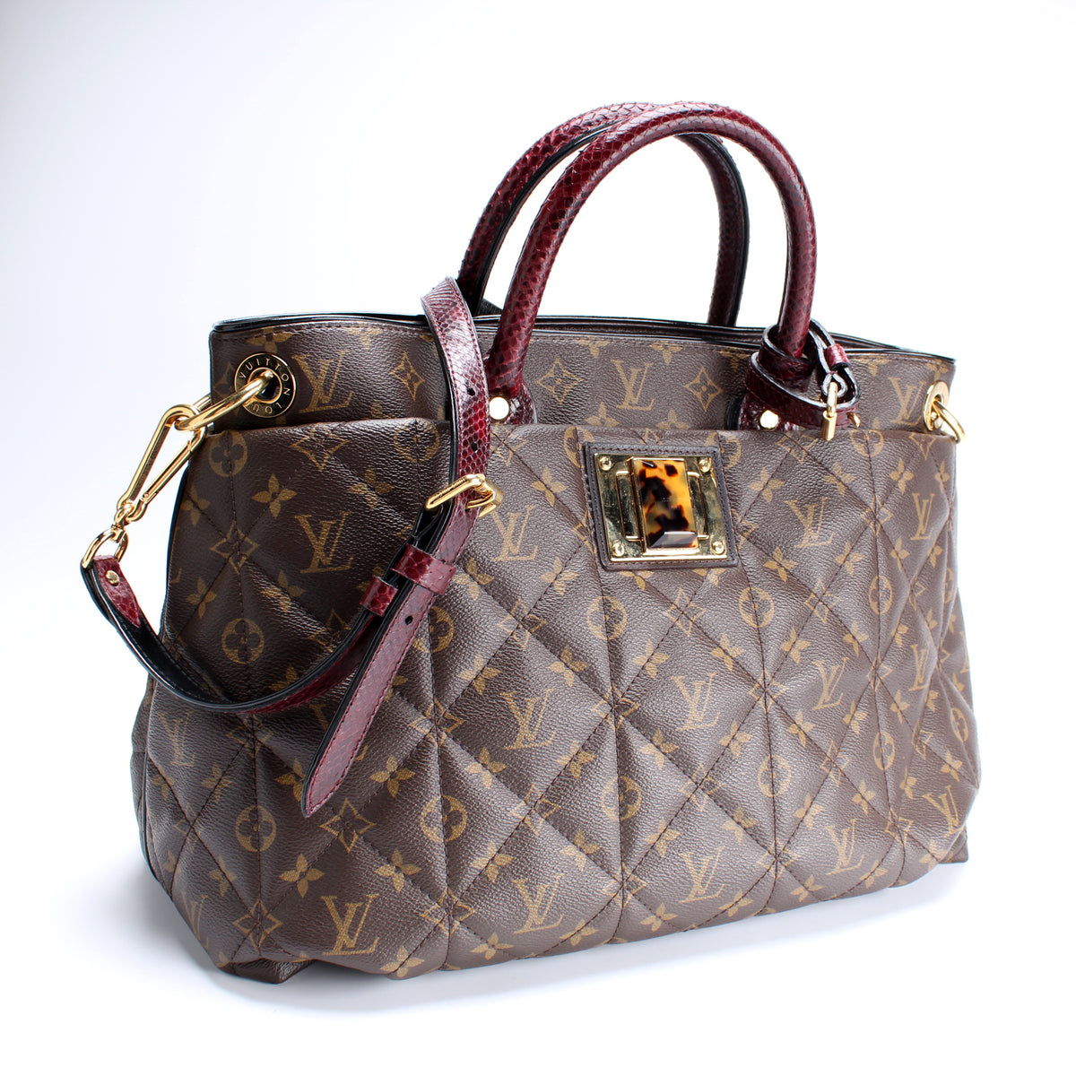 Louis Vuitton Exotique Handbag Monogram Etoile GM Brown 424181