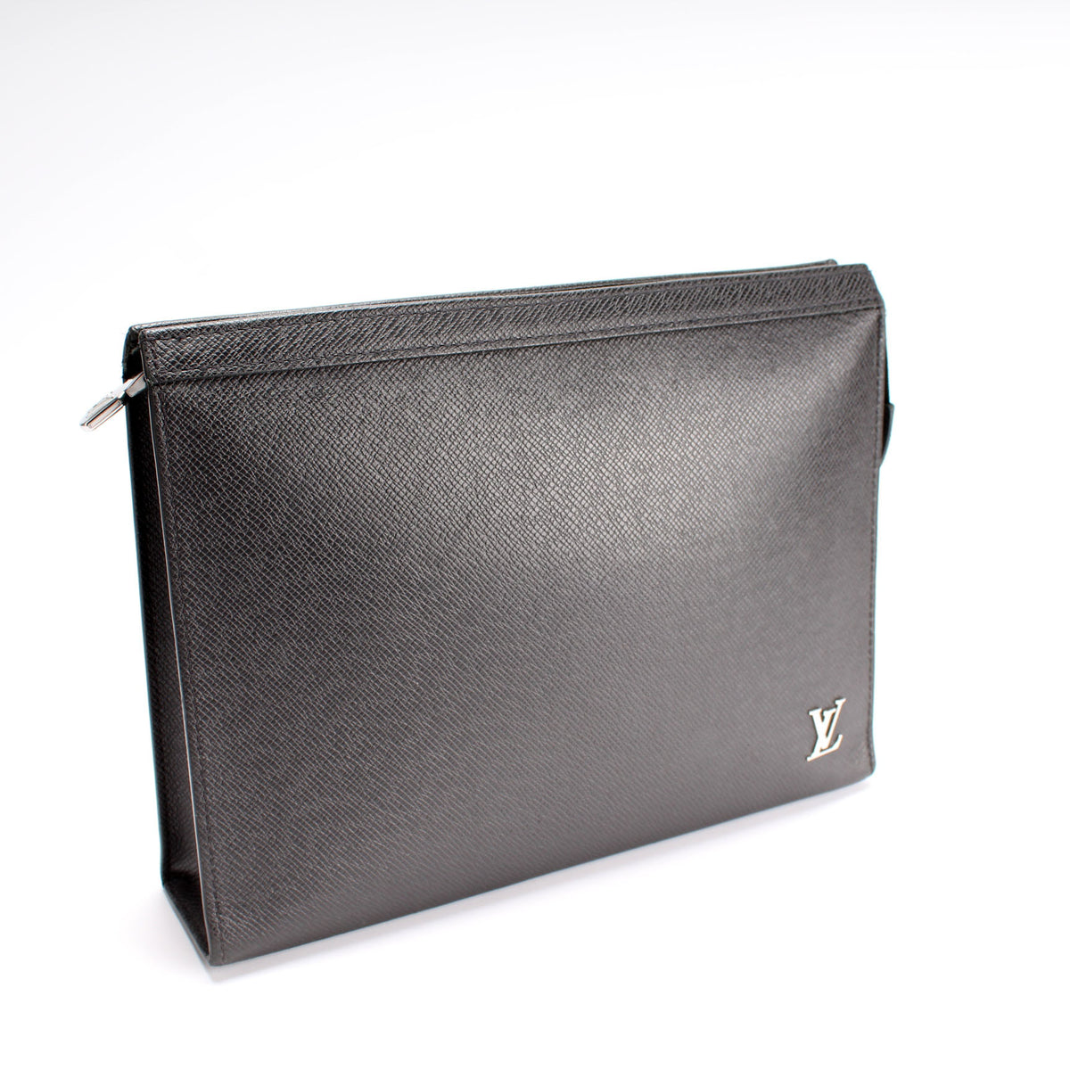 Pochette voyage leather clutch bag Louis Vuitton Black in Leather