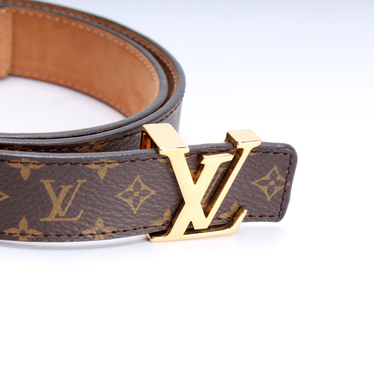 Used Louis Vuitton Monogram Mini 25mm Initiales Belt 75/30 XS 0-2/25-26