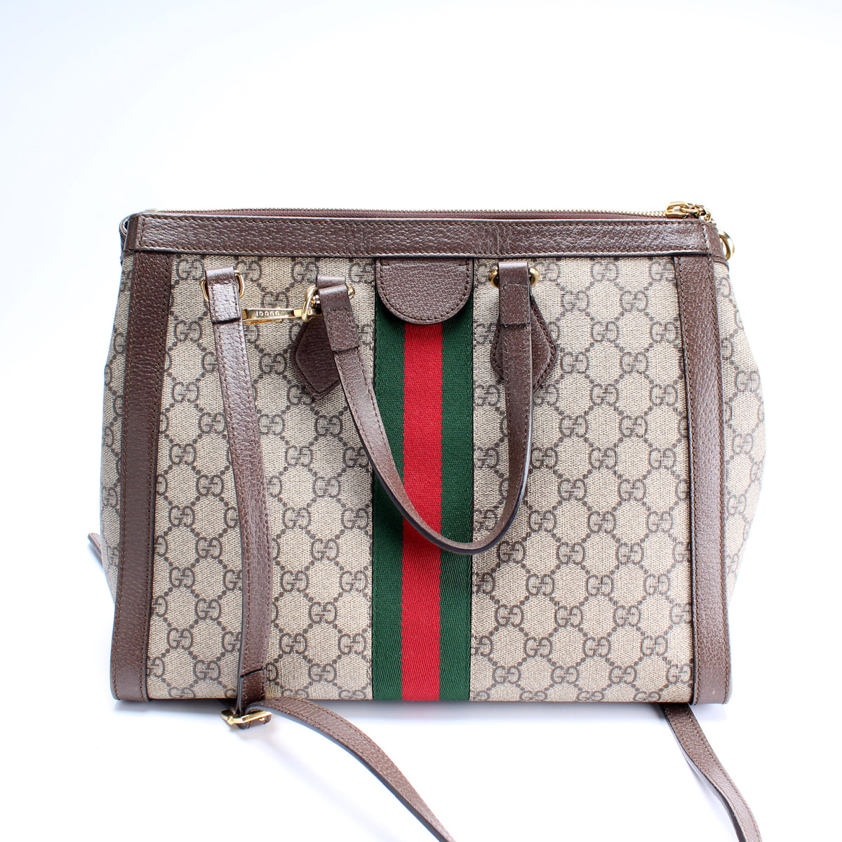 Gucci Ophidia GG Supreme Medium Suitcase - Grey