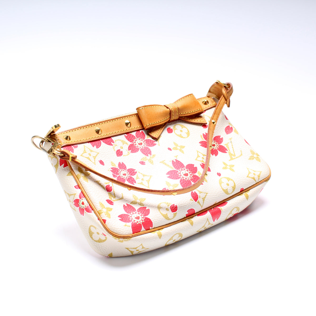 Authentic New Louis Vuitton Cherry Blossom Pochette Pouch Shoulder Bag