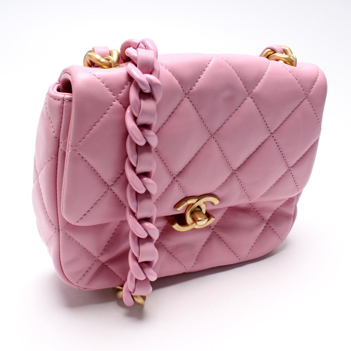 Chanel Medium Classic Flap Bag Pink Satin Review 