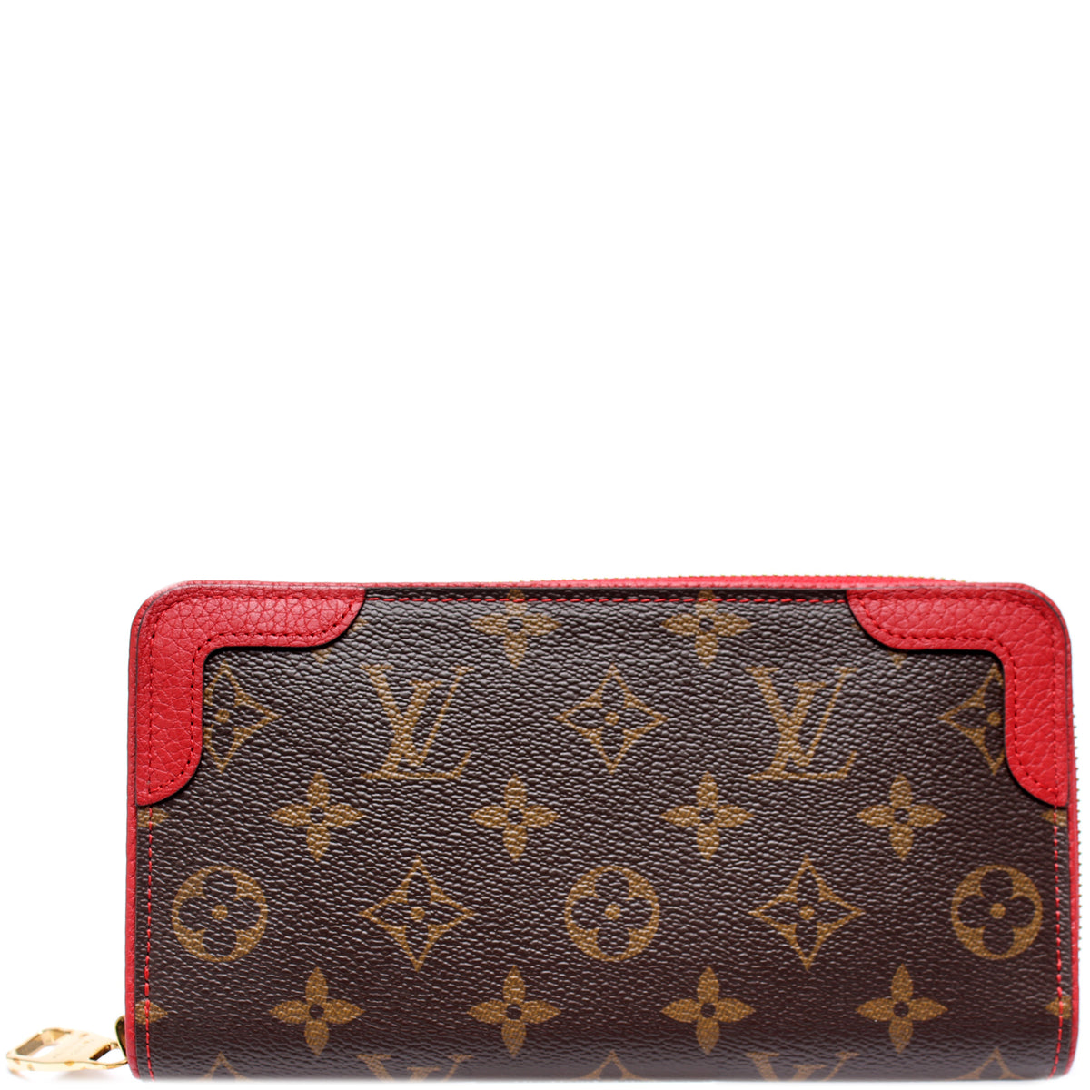 LOUIS VUITTON Retiro Monogram Canvas Zippy Wallet Brown