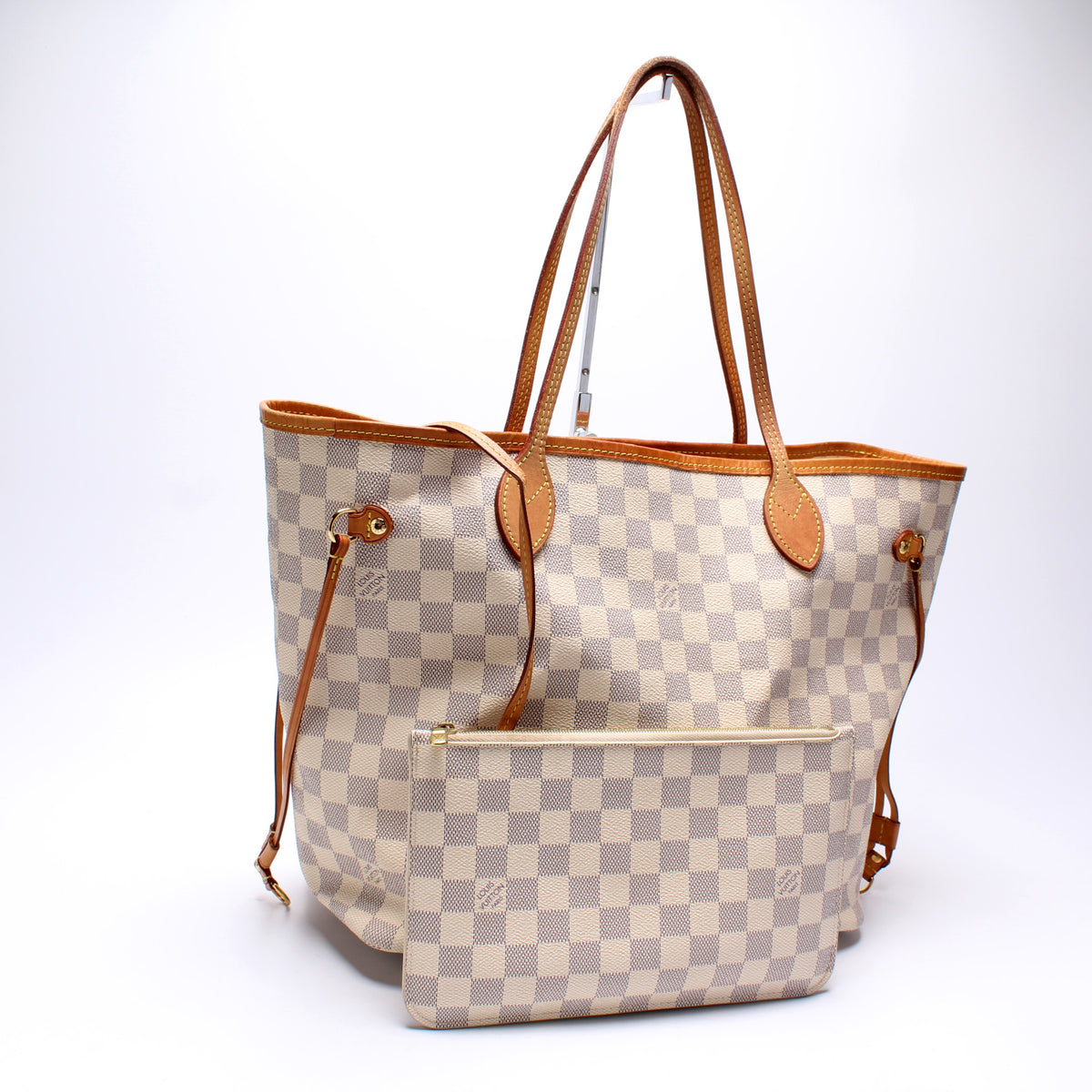 Neverfull w/Wallet MM Damier Azur – Keeks Designer Handbags