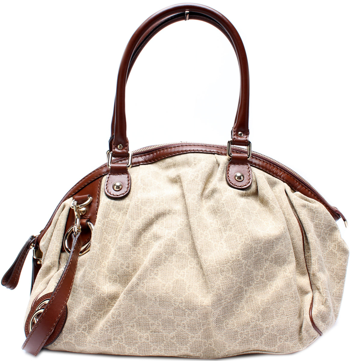 Mcm - Authenticated Boston Handbag - Linen Brown for Women, Very Good Condition