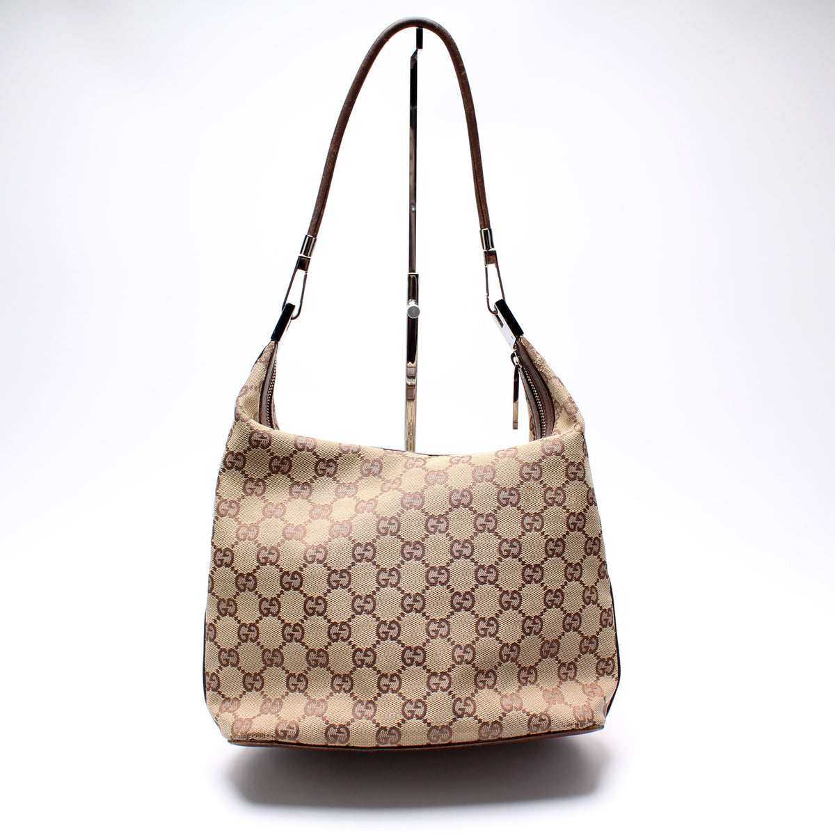 001-3814 GG Canvas Clasp Hobo – Keeks Designer Handbags